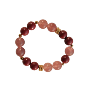 Strawberry Cinnabar Quartz Bracelet