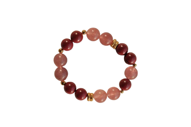 Strawberry Cinnabar Quartz Bracelet
