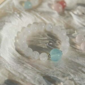 Echoes of Snow | Clarity and Serenity Within（aquamarine bracelet）