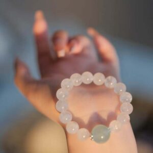 Echoes of Snow | Clarity and Serenity Within（aquamarine bracelet）