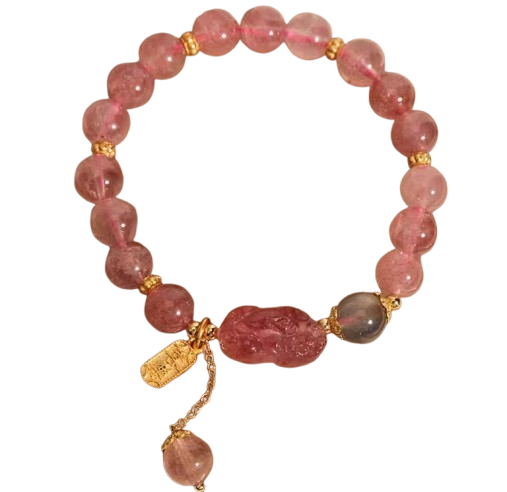 Natural Strawberry Moonstone Chain