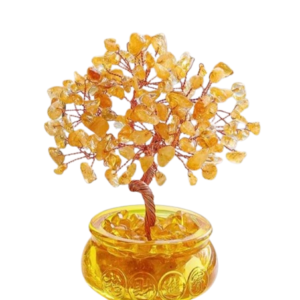 Yellow Quartz Gem Tree – Luck & Money Attraction Talisman