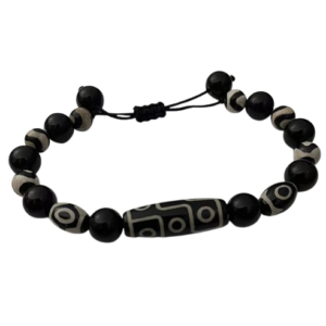 Tibetan Dzi Bead-  (Wisdom/Career)