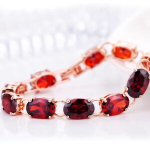 Crimson Echo – Red Rutilated Quartz Bracelet for Scorpio