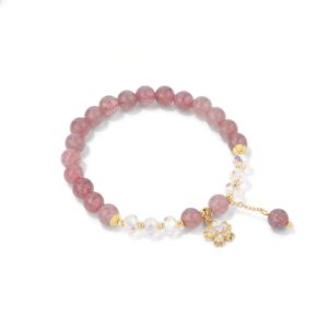 （strawberry quartz）sagittarius crystals bracelet