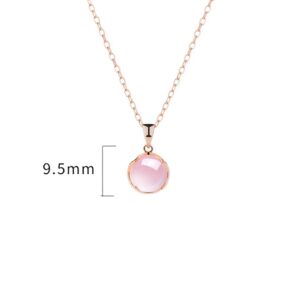 pink crystal necklace