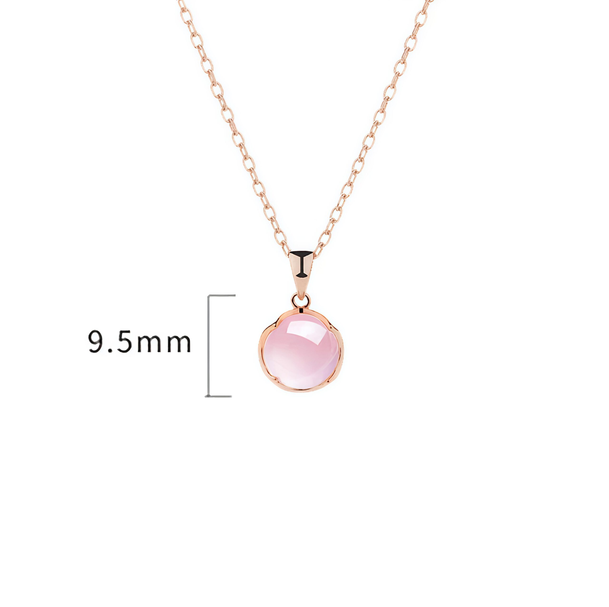 pink crystal necklace