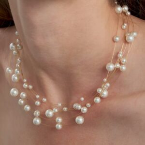 starry sky layered pearl necklace