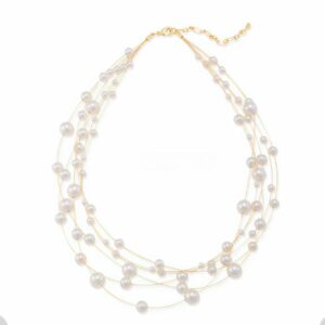 starry sky layered pearl necklace